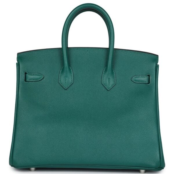 PRE-OWNED HERMÈS BIRKIN 25 MALACHITE EPSOM PALLADIUM HARDWARE - Image 2