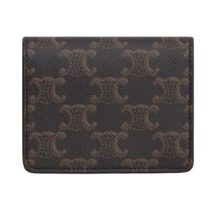 CELINE BUSINESS CARD HOLDER TRIOMPHE IN CANVAS AND LAMBSKIN
