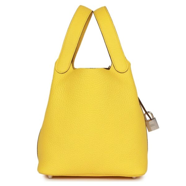 HERMÈS PICOTIN LOCK 18 JAUNE DE NAPLES CLEMENCE PALLADIUM HARDWARE - Image 2