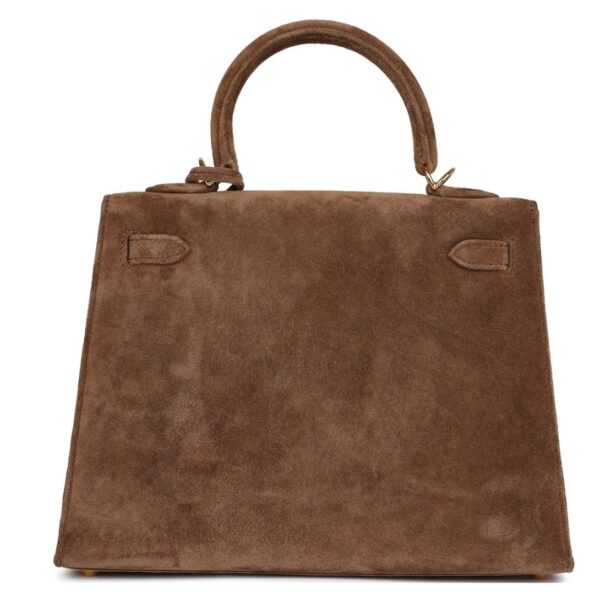 VINTAGE HERMÈS KELLY 25 BROWN DOBLIS GOLD HARDWARE - Image 2