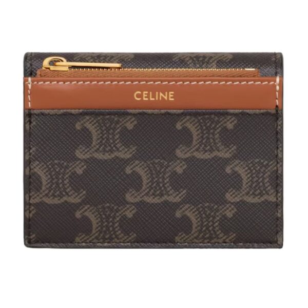 CELINE COMPACT WALLET WITH COIN TRIOMPHE IN CANVAS - Image 2