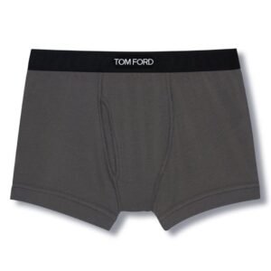 TOM FORD COTTON BOXER BRIEFS SLATE