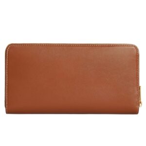 CELINE LARGE ZIPPED WALLET CUIR TRIOMPHE IN SMOOTH CALFSKIN TAN