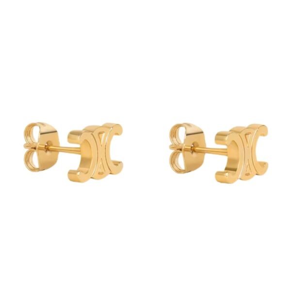 CELINE TRIOMPHE STUDS IN BRASS WITH GOLD FINISH - Image 3