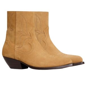 CELINE LEON ZIPPED BOOT IN SUEDE CALFSKIN