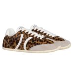 CELINE JOGGER LOW LACE-UP SNEAKER IN LEOPARD PRINTED HAIRY CALFSKIN AND CALFSKIN