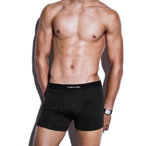 TOM FORD COTTON BOXER BRIEFS BLACK