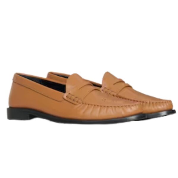 CELINE VIVIENNE LOAFER IN POLISHED BULL LIGHT TAN - Image 3
