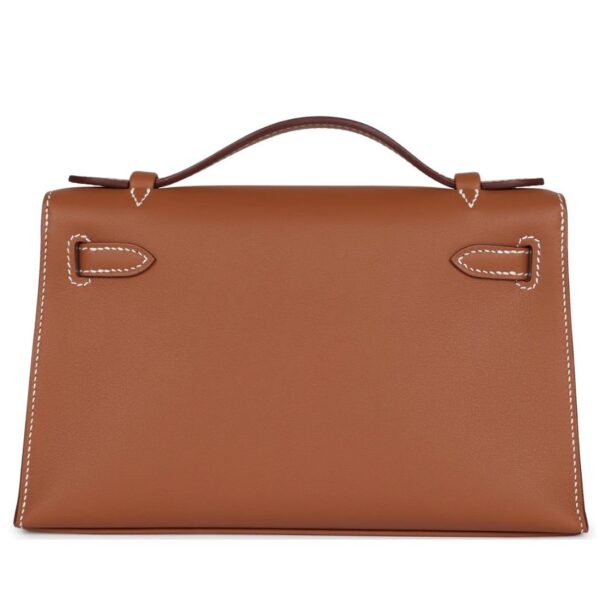 HERMÈS KELLY POCHETTE GOLD SWIFT GOLD HARDWARE - Image 2