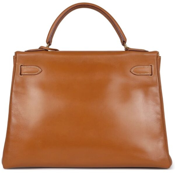 VINTAGE HERMÈS KELLY RETOURNE 32 NATUREL SABLE CHAMONIX GOLD HARDWARE - Image 2