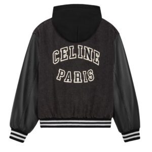 CELINE LOOSE TEDDY JACKET IN CHARCOAL WASH DENIM