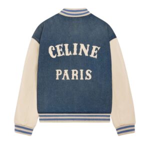 CELINE LOOSE TRIOMPHE TEDDY IN TRAIL WASH DENIM