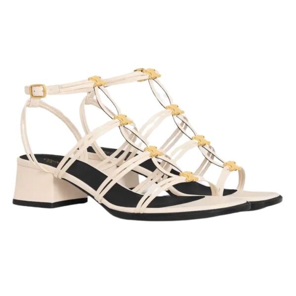 CELINE CLEMENCE MULTI TRIOMPHE SANDAL IN LAMBSKIN MILK - Image 3