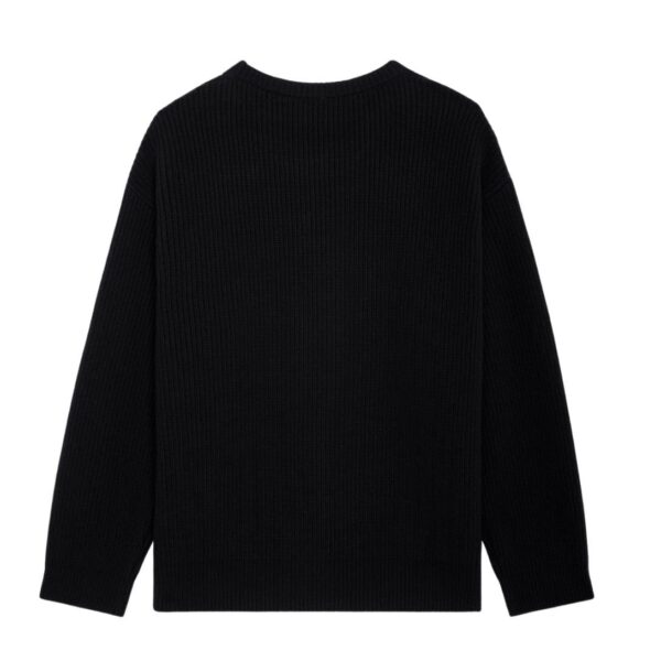CELINE OVERSIZED SWEATER IN RIBBED WOOL BLACK - Image 3