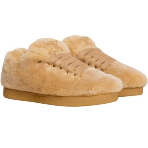 CELINE HUNTINGTON LOW TOP SNEAKER IN SHEARLING