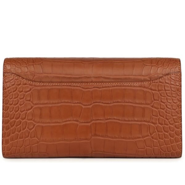 HERMÈS CONSTANCE WALLET TO GO GOLD MATTE ALLIGATOR GOLD HARDWARE - Image 2