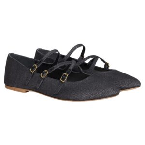 CELINE LES BALLERINES CRISS CROSS BABIES BALLERINA IN LUREX FABRIC