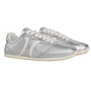 CELINE JOGGER LOW LACE UP SNEAKER IN LAMINATED CALFSKIN AND CALFSKIN