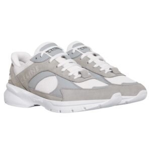 CELINE RUNNER CR 03 LOW LACE UP SNEAKER IN SUEDE CALFSKIN MESH AND CALFSKIN
