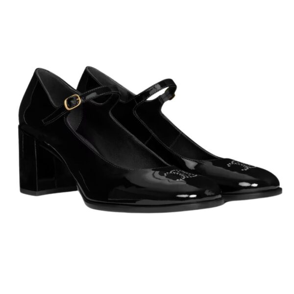 CELINE LILY PERFORATED TRIOMPHE BABIES IN PATENT CALFSKIN - Image 2