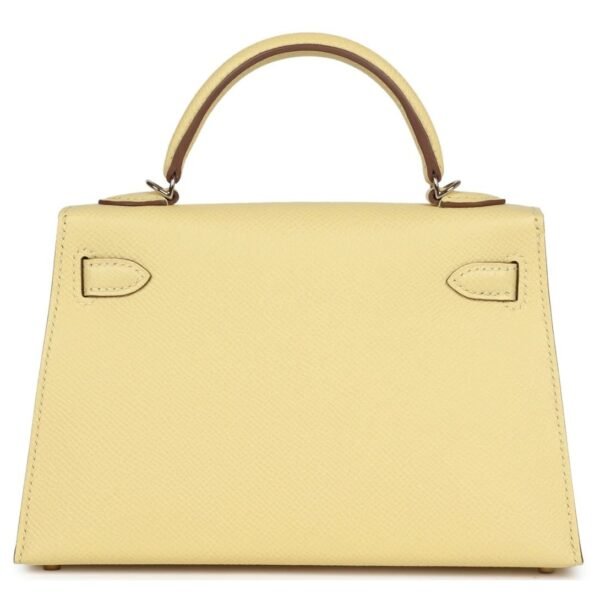HERMÈS SPECIAL ORDER (HSS) KELLY SELLIER 20 JAUNE POUSSIN VERSO EPSOM PERMABRASS HARDWARE - Image 2