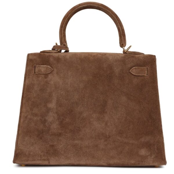 VINTAGE HERMÈS KELLY 25 BROWN DOBLIS GOLD HARDWARE - Image 2