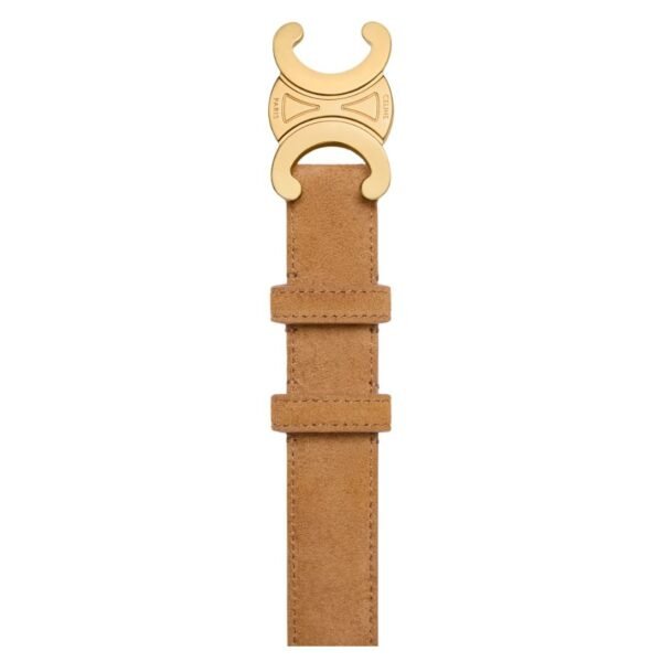 CELINE MEDIUM TRIOMPHE BELT IN SUEDE CALFSKIN - Image 2