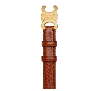 CELINE MEDIUM TRIOMPHE BELT IN PYTHON TAN