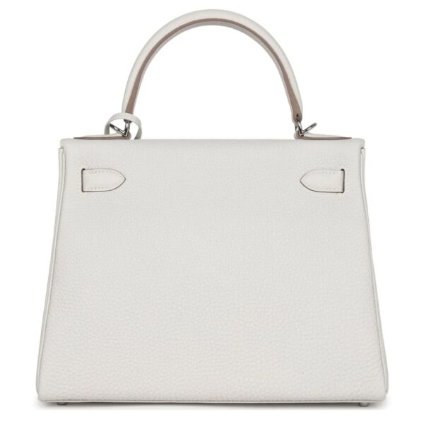 HERMÈS KELLY RETOURNE 28 GRIS PALE TOGO PALLADIUM HARDWARE - Image 2