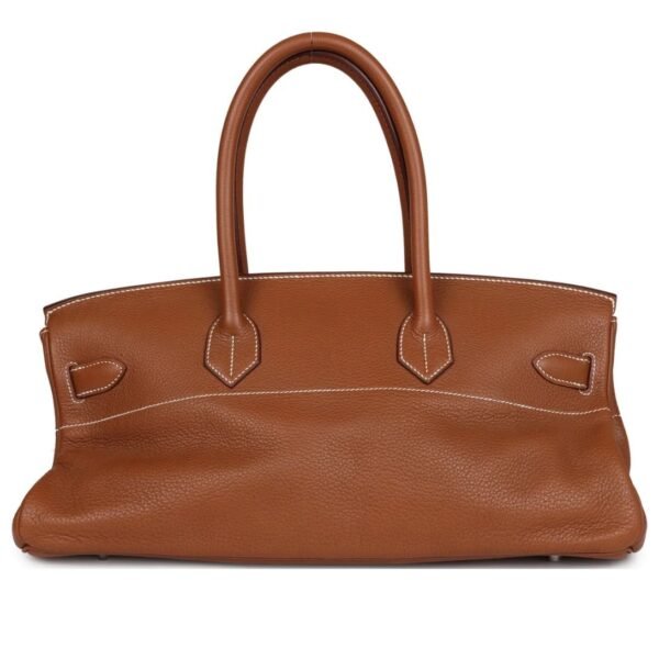 PRE-OWNED HERMÈS SHOULDER BIRKIN 42 JPG GOLD CLEMENCE PALLADIUM HARDWARE - Image 2