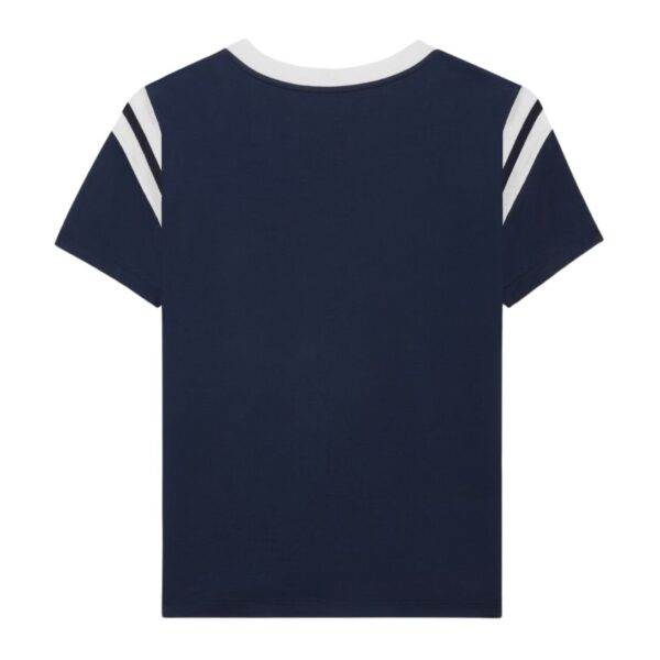 CELINE TRIOMPHE REGULAR T SHIRT IN COTTON JERSEY DEEP NAVY-WHITE - Image 3