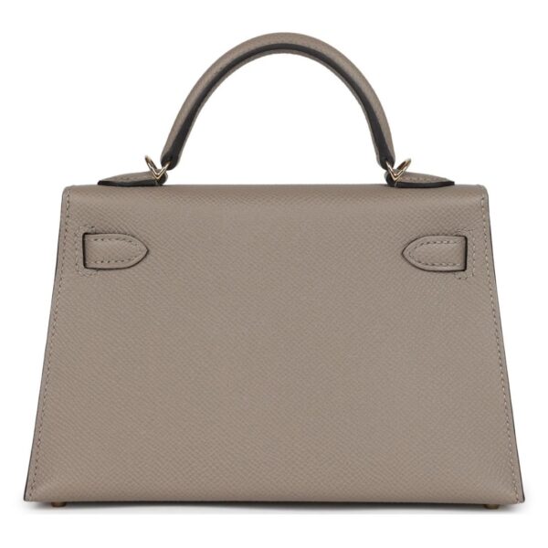HERMÈS SPECIAL ORDER HSS KELLY SELLIER 20 GRIS ASPHALTE VERSO EPSOM PERMABRASS HARDWARE - Image 2