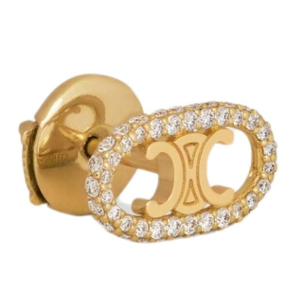 CELINE MAILLON TRIOMPHE STUD IN YELLOW GOLD AND DIAMONDS - Image 2