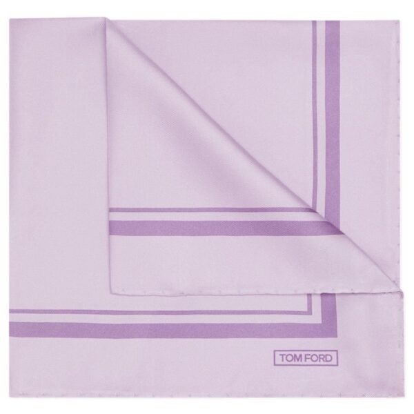 TOM FORD TONAL FRAME POCKET SQUARE LILAC - Image 4