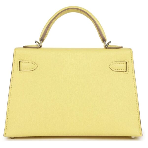 HERMÈS KELLY SELLIER 20 LIMONCELLO CHEVRE PALLADIUM HARDWARE - Image 2