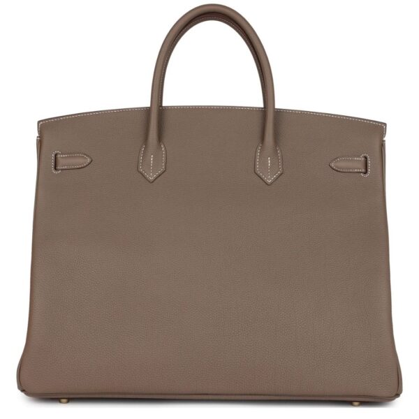 HERMÈS BIRKIN 40 ETOUPE TOGO GOLD HARDWARE - Image 2
