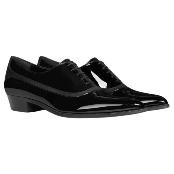 CELINE JUDE OXFORD IN PATENT CALFSKIN AND GROS GRAIN - Image 2