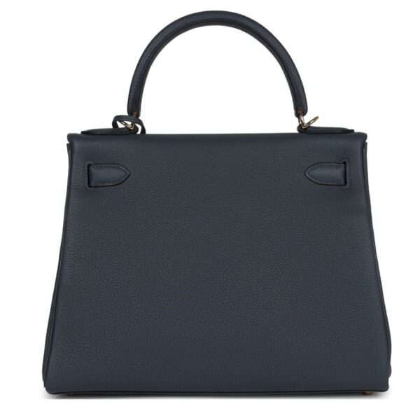HERMÈS KELLY RETOURNE 28 GRIS MISTY TOGO PERMABRASS HARDWARE - Image 2