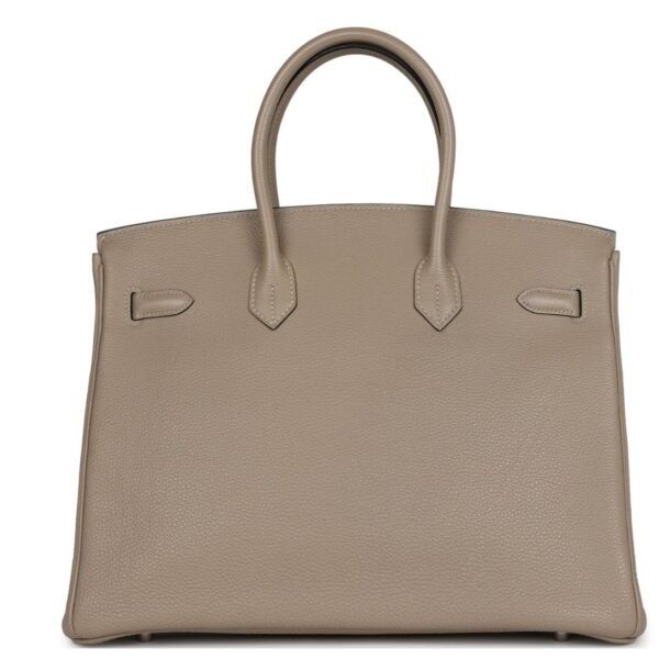 PRE-OWNED HERMÈS BIRKIN 35 GRIS TOURTERELLE TOGO PALLADIUM HARDWARE - Image 2