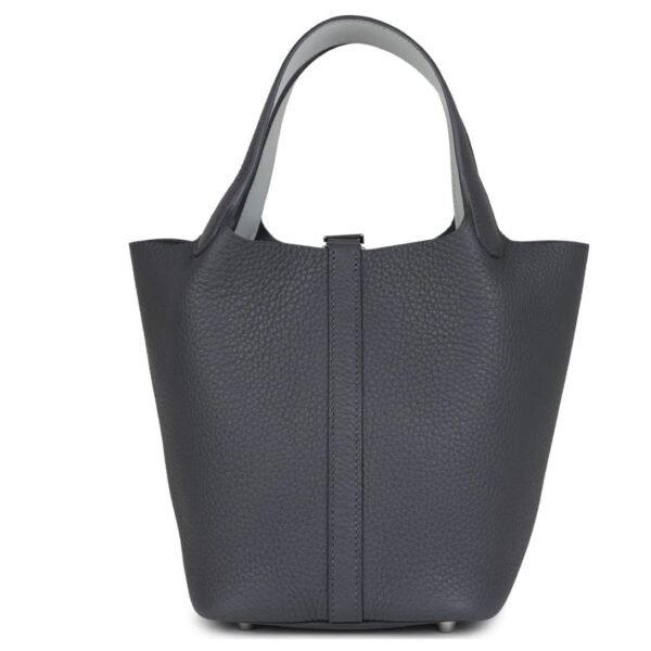 HERMÈS PICOTIN LOCK 18 ECLAT ARDOISE SWIFT PALLADIUM HARDWARE - Image 2