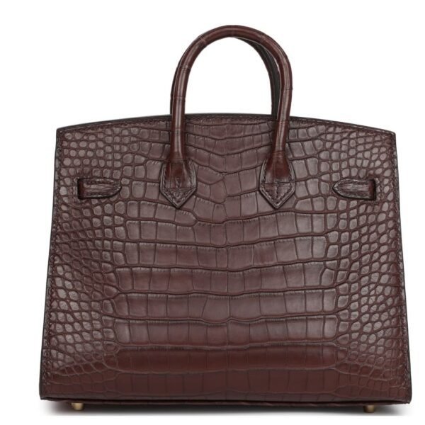 HERMÈS BIRKIN SELLIER 20 HAVANE MATTE ALLIGATOR GOLD HARDWARE - Image 2