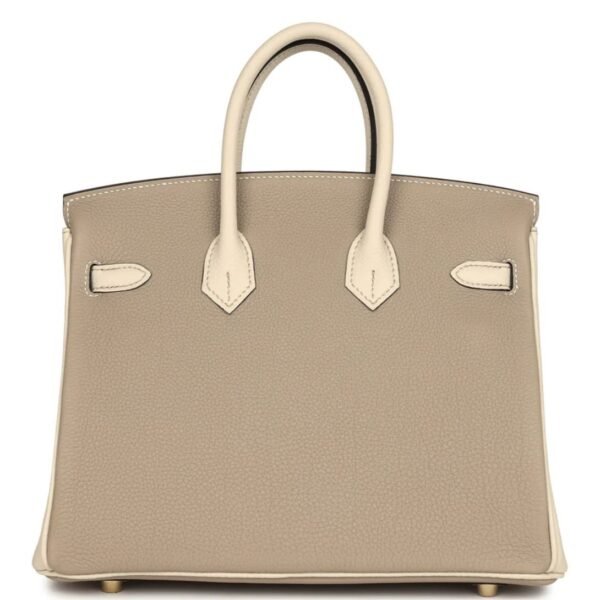 HERMÈS SPECIAL ORDER HSS BIRKIN 25 GRIS TOURTERELLE AND CRAIE TOGO BRUSHED GOLD HARDWARE - Image 2
