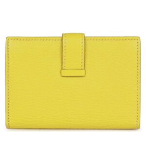 HERMÈS BEARN MINI WALLET LIME CHEVRE MYSORE PALLADIUM HARDWARE