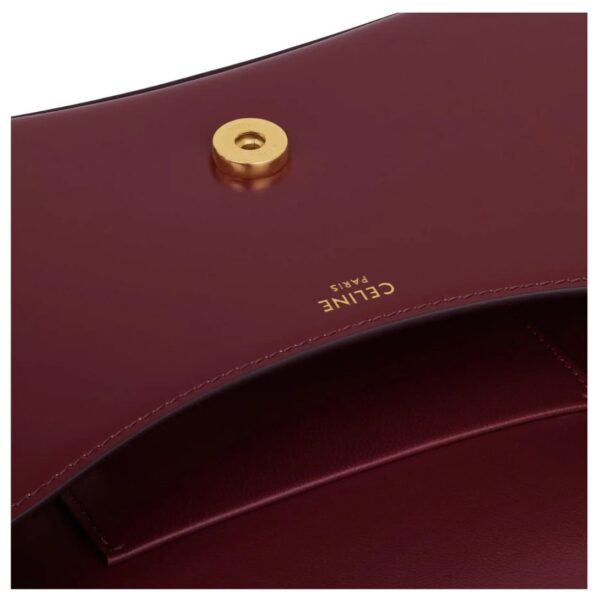 CELINE TEEN CELINE LOLA IN SHINY CALFSKIN LIGHT BURGUNDY - Image 8