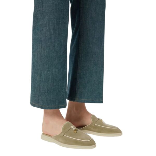 LORO PIANA CHARMS WALK BABOUCHE LOAFER DRIED TARAGON - Image 12
