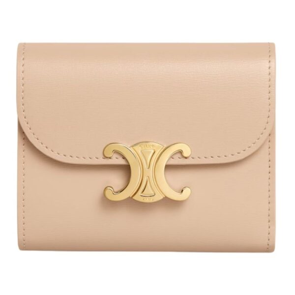 CELINE SMALL FLAP WALLET TRIOMPHE IN SHINY CALFSKIN PEBBLE - Image 7