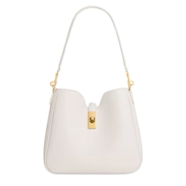 CELINE SMALL CAMILLE 16 SOFT BAG IN SMOOTH CALFSKIN BLACK - Image 6