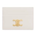 CELINE CARD HOLDER TRIOMPHE IN SHINY CALFSKIN RICE