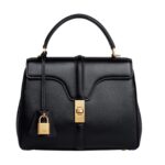 CELINE SMALL 16 BAG IN SATINATED CALFSKIN BLACK