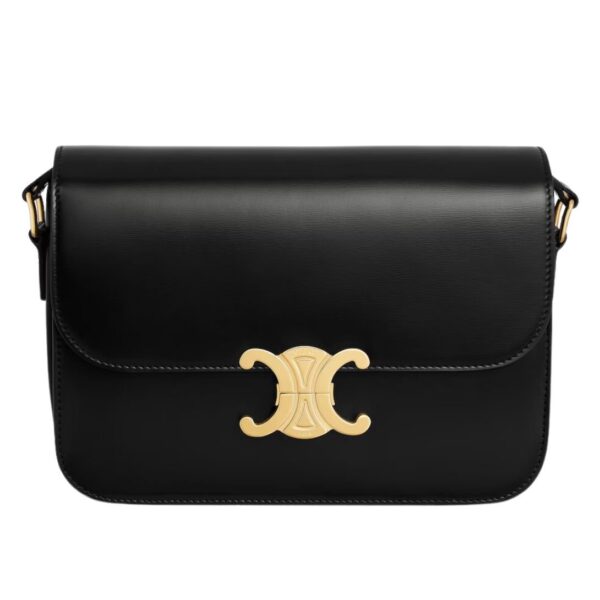 CELINE CLASSIQUE TRIOMPHE BAG IN SHINY CALFSKIN BROWN SEPIA - Image 6